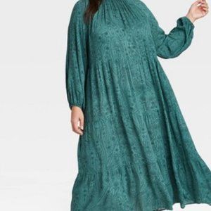 A New Day Long Sleeve Tiered Dress